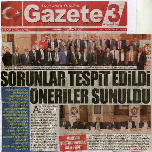 ATSO EV SAHİPLİĞİNDE YAPILAN STK TOPLANTISI’NDA SORUNLAR TESPİT EDİLDİ