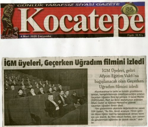 İGM üyeleri, Geçerken Uğradım filmini izledi