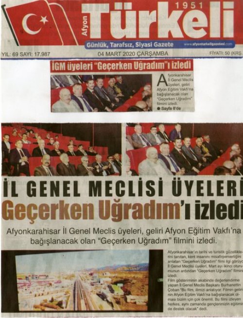 İGM üyeleri, Geçerken Uğradım filmini izledi