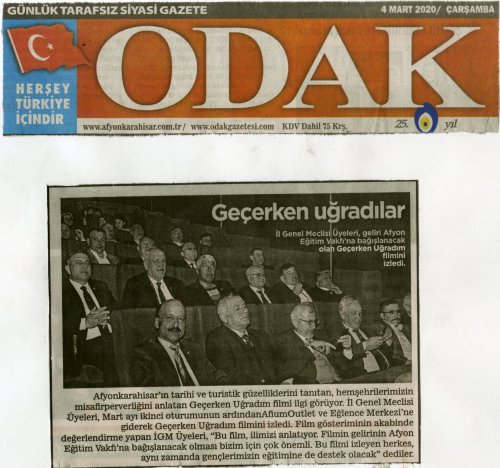 İGM üyeleri, Geçerken Uğradım filmini izledi